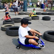 Not quite the Gran Prix but this youngster is having fun Sunday at the annual MIQ Fall Festival.